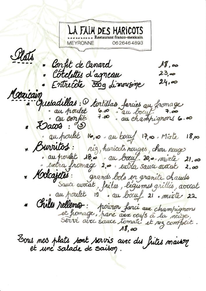La Faim des haricots - Menu Image 2
