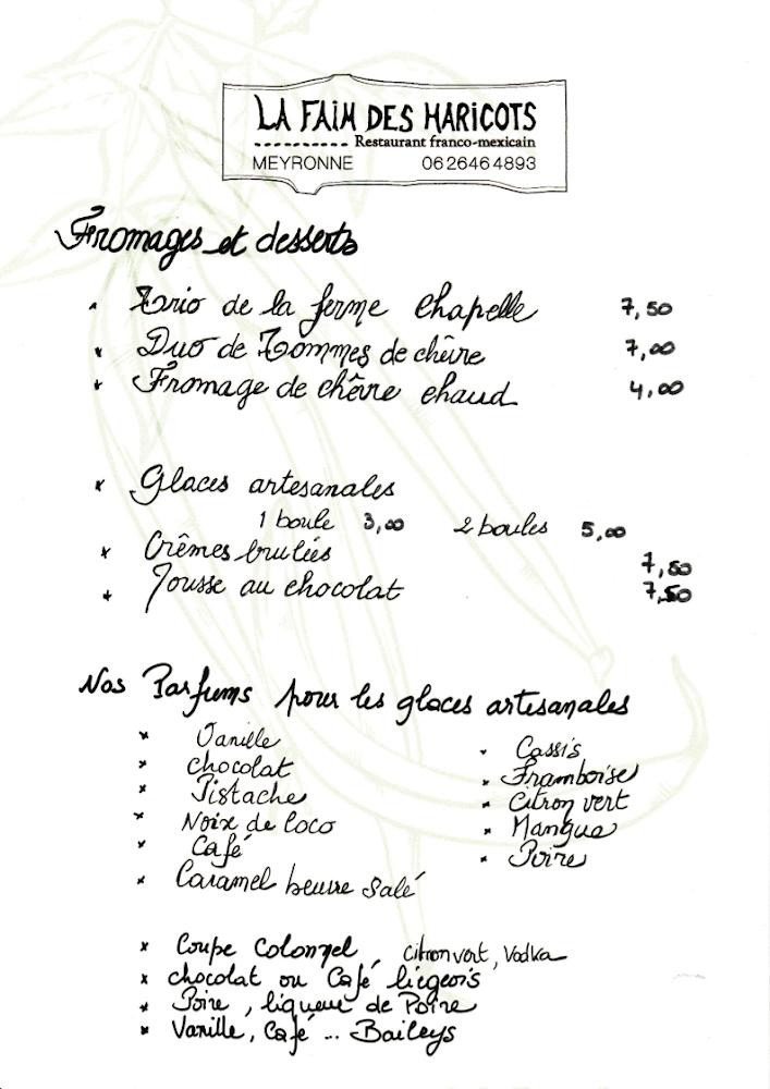 La Faim des haricots - Menu Image 3